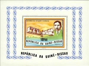 Souvenir Sheet, History of Aviation and Space, Guinea-Bissau,  