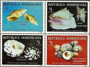 Se-tenant, Shells, Dominican Republic,  , Shells