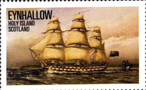 Stamp, Battleship 1760, Cinderellas,  