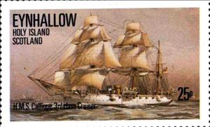 Stamp, H.M.S. Calliope 3rd class Gruiser, Cinderellas,  