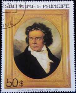 Stamp, Ludwig van Beethoven (1770-1827) , composer, São Tomé and Príncipe,  , Composers