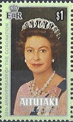 Stamp, Queen Elizabeth II, Aitutaki,  , Queens