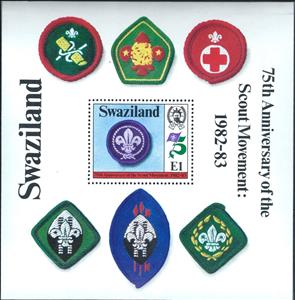 Souvenir Sheet, Scouting emblem, Swaziland,  , Scouting