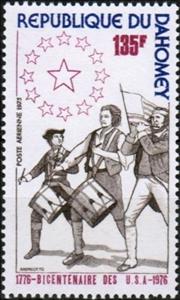 Stamp, Drummers and fifer, Dahomey,  , Anniversaries and Jubilees, Commemoration