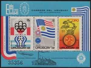 Souvenir Sheet, EXFILMO 75“ and „ESPAMER 75, Uruguay,  , Philatelic Exhibitions