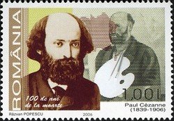 Stamp, Paul Cézanne, Romania,  