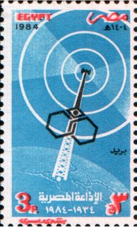 Radio broadcasting in Egypt, 50th anniv.