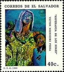 Stamp, Victor Manuel Rodriguez Preza (* 1937), El Salvador,  , Paintings