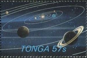 Stamp, Planetary system, Tonga,  , Comets