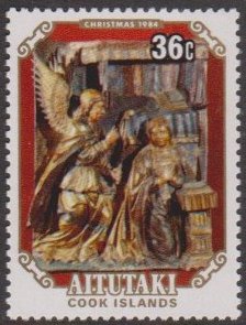 Stamp, Detail of the Main Altar of St Paul's Church, Palencia, Aitutaki,  