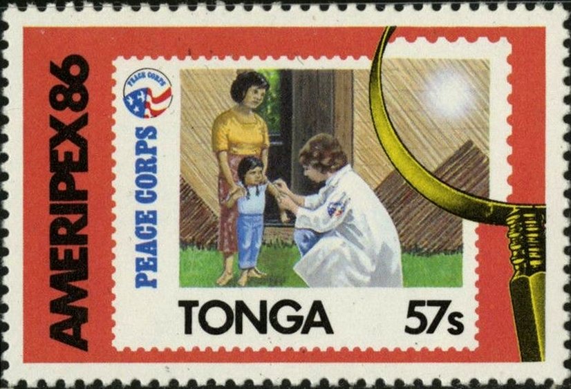US Peace corps inoculating a child