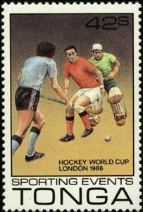 Stamp, Hockey World Cup - London 1986, Tonga,  , Hockey, Sport