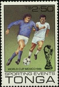 Stamp, Soccer World Cup 1986, Tonga,  , Football (Soccer), Sport