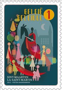Stamp, Saint Martin - Sint-Maarten, Belgium,  