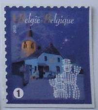 Stamp, Christmas & New Year 2012 National - Bottom + Right imperf, Belgium,  , Christmas