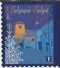 Stamp, Christmas & New Year 2012 Europe - Top + Right imperf, Belgium,  , Christmas