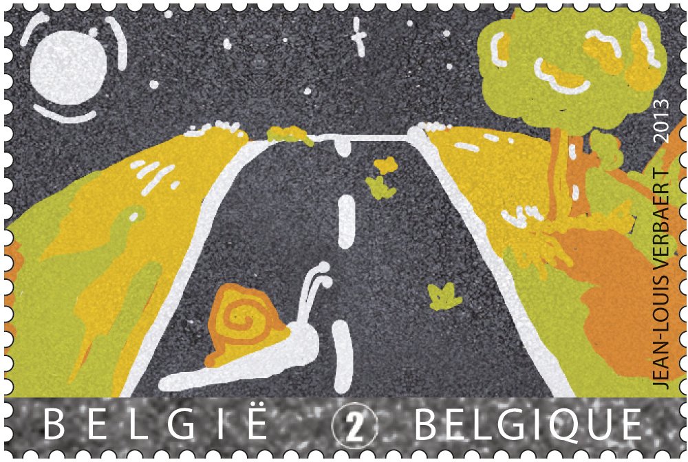 Road Safety: Go for zero.  Drawning by Jean-Louis Verbaert