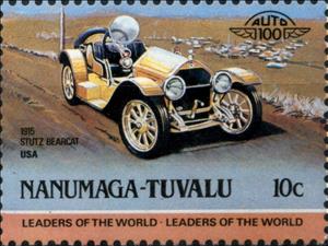 Stamp, Automobile type of 1984 - 1915 Stutz Bearcat USA, Tuvalu,  , Cars