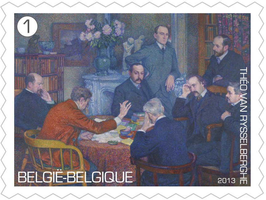 Théo van Rysselberghe: The lecture by Emile Verhaeren. 1903.
