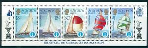 Se-tenant, Se-tenant 4, Solomon Islands,  , Sailing Ships, Ships