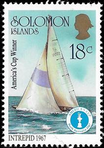 Stamp, Intrepid 1967, Solomon Islands,  , Sailing Ships, Ships