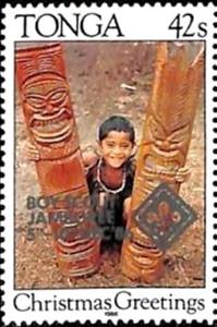 Stamp, Scout Jamboree, Tongatapu, Tonga,  , Scouting