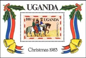 Souvenir Sheet, Christmas 1983, Uganda,  , Christmas