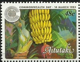 Stamp, Commonwealth Day 1983, Aitutaki,  , Fruits