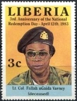 Stamp, Fallah Varney, Liberia,  , Army, Famous People