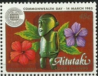 Stamp, Commonwealth Day 1983, Aitutaki,  , Flowers