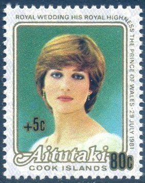Stamp, Princess Diana, Aitutaki,  , Princesses