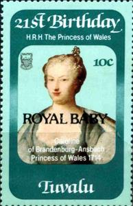 Stamp, The Birth of Prince William of Wales - Issues of 1982 Overp…, Tuvalu,  