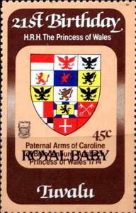 Stamp, The Birth of Prince William of Wales - Issues of 1982 Overp…, Tuvalu,  
