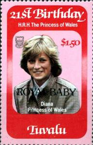 Stamp, The Birth of Prince William of Wales - Issues of 1982 Overp…, Tuvalu,  , Princes