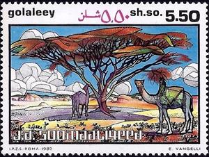 Stamp, Golaley, Somalia,  , Landscapes