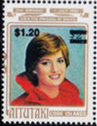 Stamp, Princess Diana, Aitutaki,  , Princesses