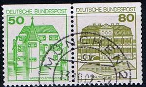 Se-tenant, Se-tenant 50pf. + 80pf., Germany, Federal Republic,  