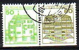 Se-tenant, Se-tenant 50 Pf. + 80 Pf., Germany, Federal Republic,  