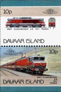 Se-tenant, SNCF Class BB15000 B-B 1971 France, Cinderellas,  , Locomotives