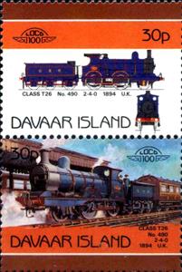Se-tenant, Class T26 No.490 2-4-0 1894 UK, Cinderellas,  , Locomotives