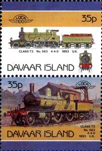 Se-tenant, Class T3 No.563 4-4-0 1893 UK, Cinderellas,  , Locomotives