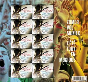 Mini Sheet, Music Festivals in the Summer Minisheet, Belgium,  