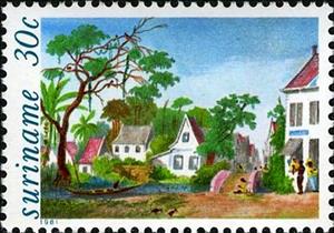 Stamp, Journey to Surinam, Suriname,  , Paintings