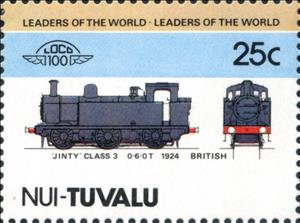 Stamp, Jinty Class 3 0-6-0T 1924 british, Tuvalu,  , Locomotives, Railways, Steam Traction