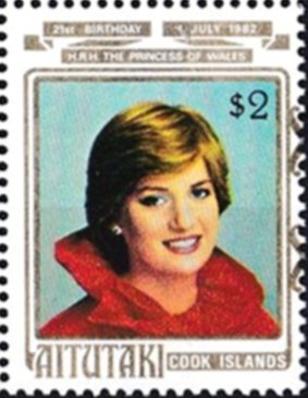 Stamp, Princess Diana, Aitutaki,  , Princesses
