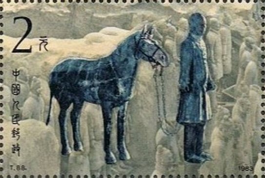 Soldier leading horse