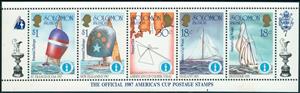 Se-tenant, Se-tenant 7, Solomon Islands,  , Sailing Ships, Ships