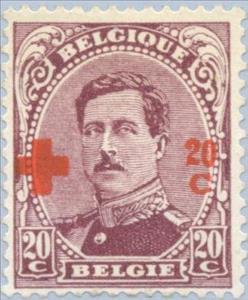 Stamp, Overprint, Belgium,  , Heads of State, Red Cross and Red Crescent, Kings