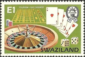 Stamp, Gambling, Swaziland,  