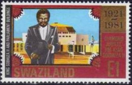 Stamp, Parliament buildings, Swaziland,  